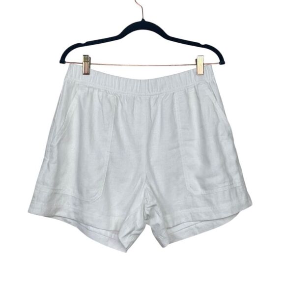 Ann Taylor Patch Pocket Easy Mid Shorts in Linen Blend NEW - Picture 3 of 8